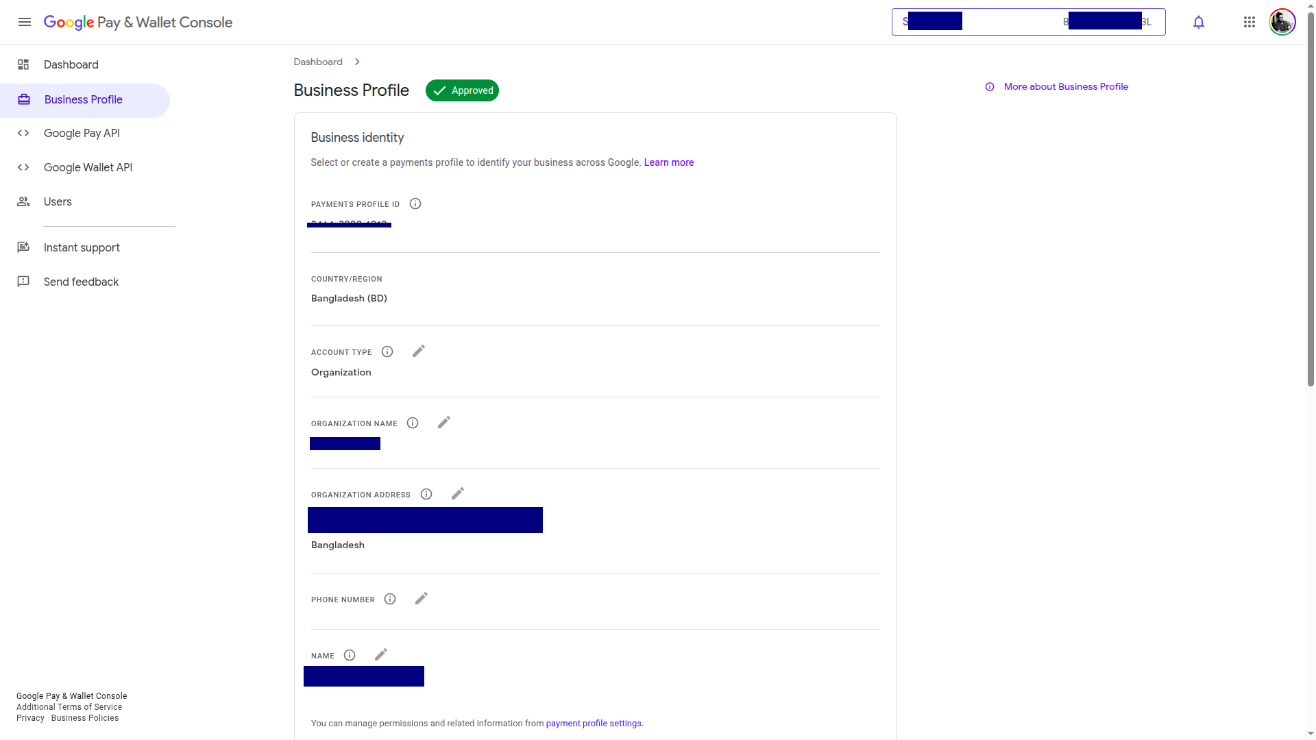 Business Profile